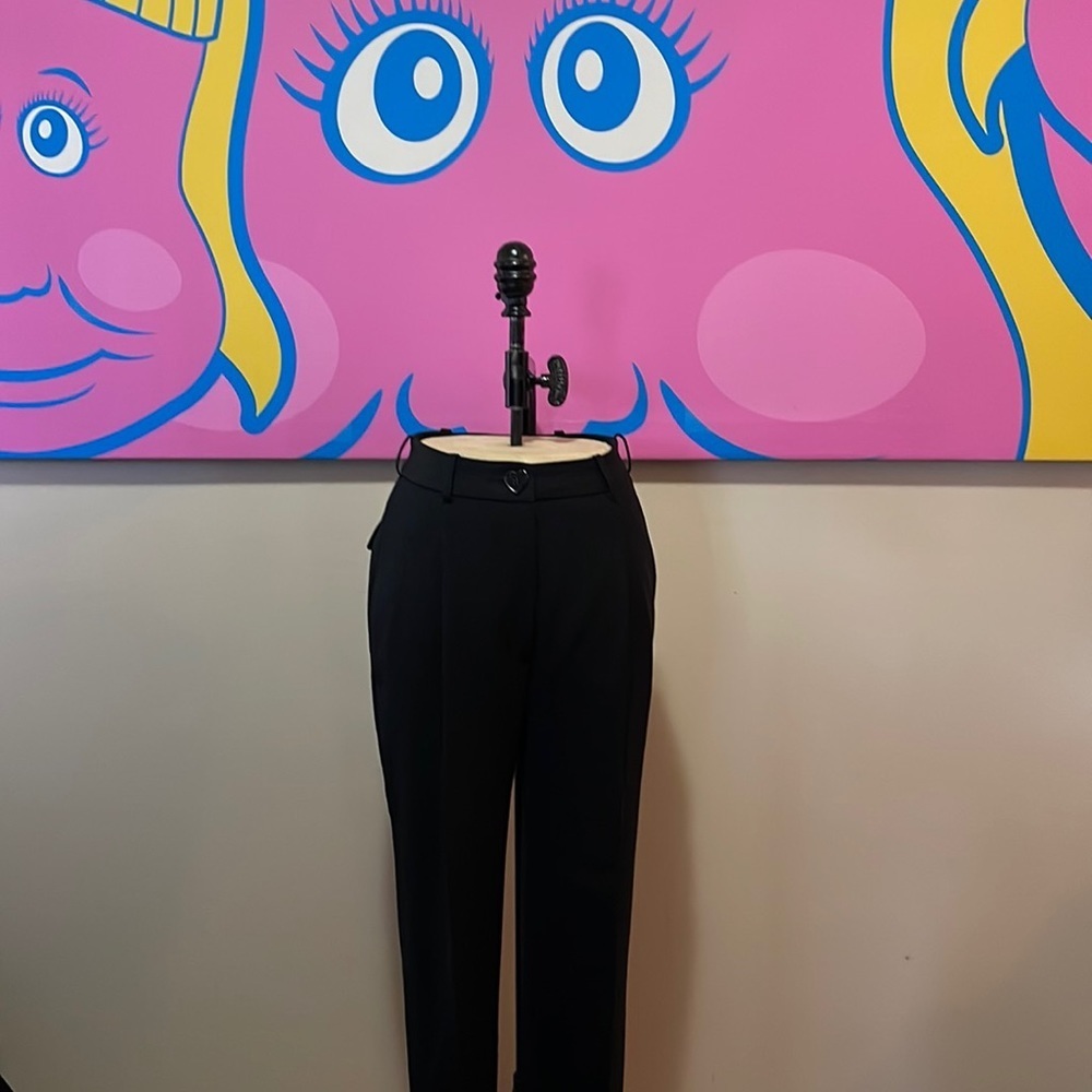 Moschino Cheap Chic Black Heart Button Pants